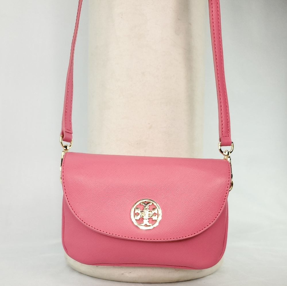 AUTHENTIC TORY BURCH Pink Robinson Mini Crossbody - Picture 5 of 15